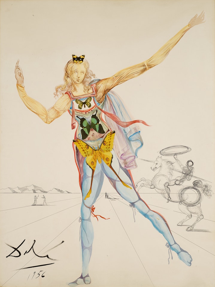 DANSEUR (PERSONNAGE FANTASTIQUE) by Salvador Dali