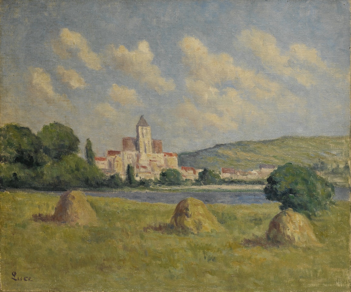 GUERNES, L'ÉGLISE ET LES CHAMPS by Maximilien Luce