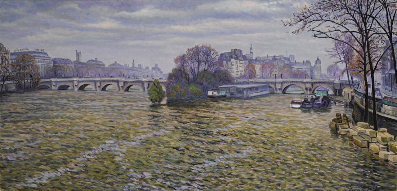 LA SEINE À PARIS by Gustave Cariot