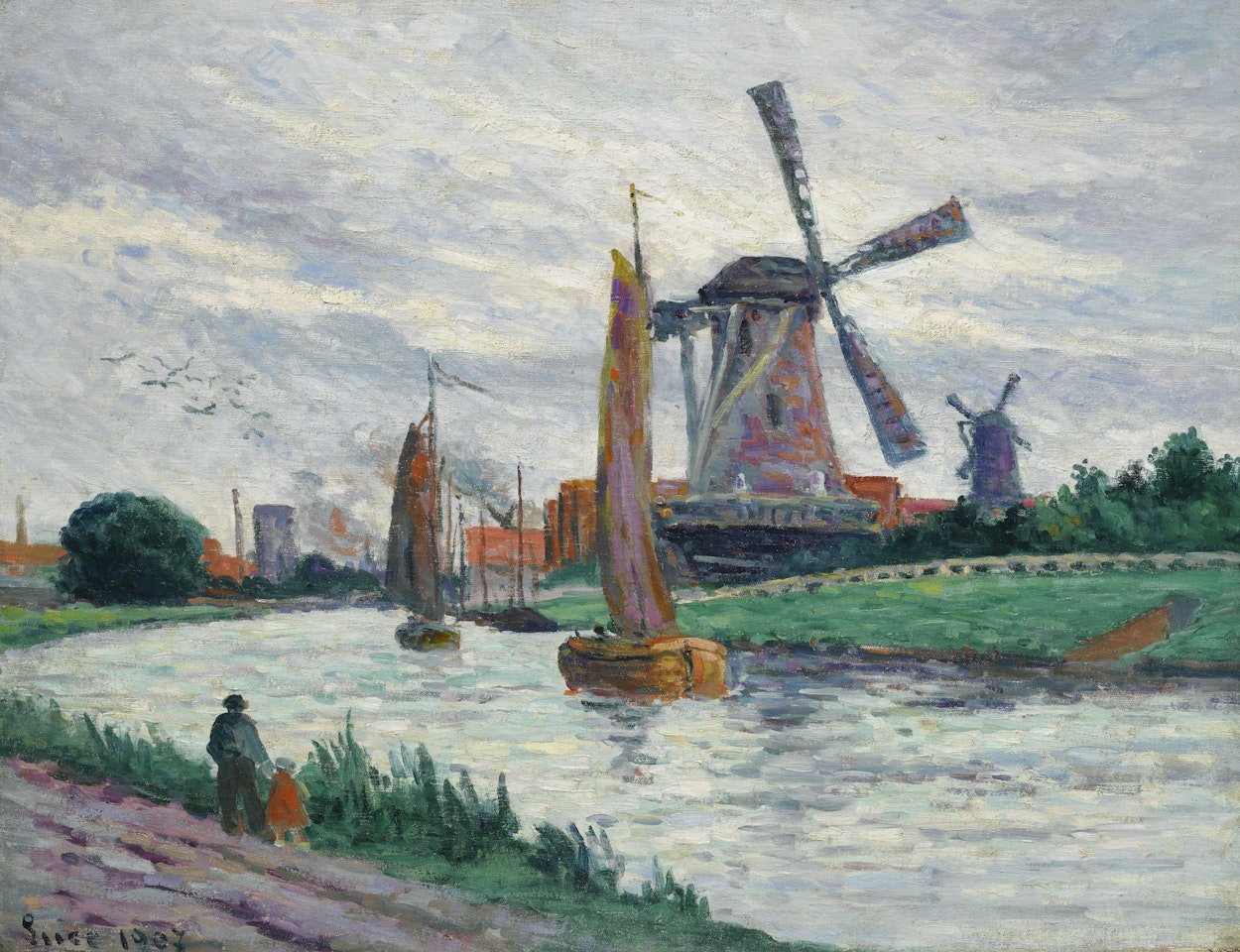 MOULINS EN HOLLANDE by Maximilien Luce
