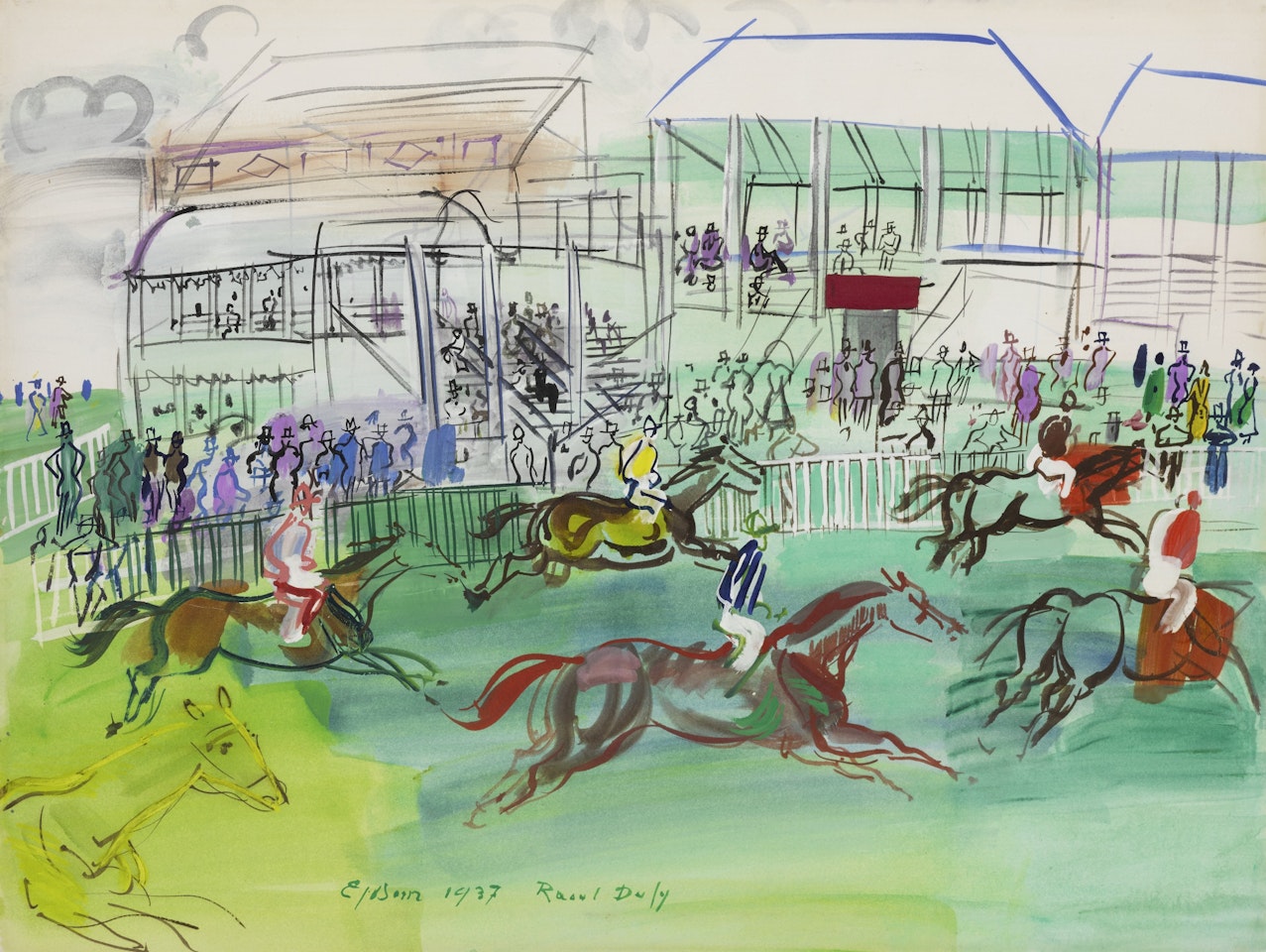 LA COURSE À EPSOM by Raoul Dufy