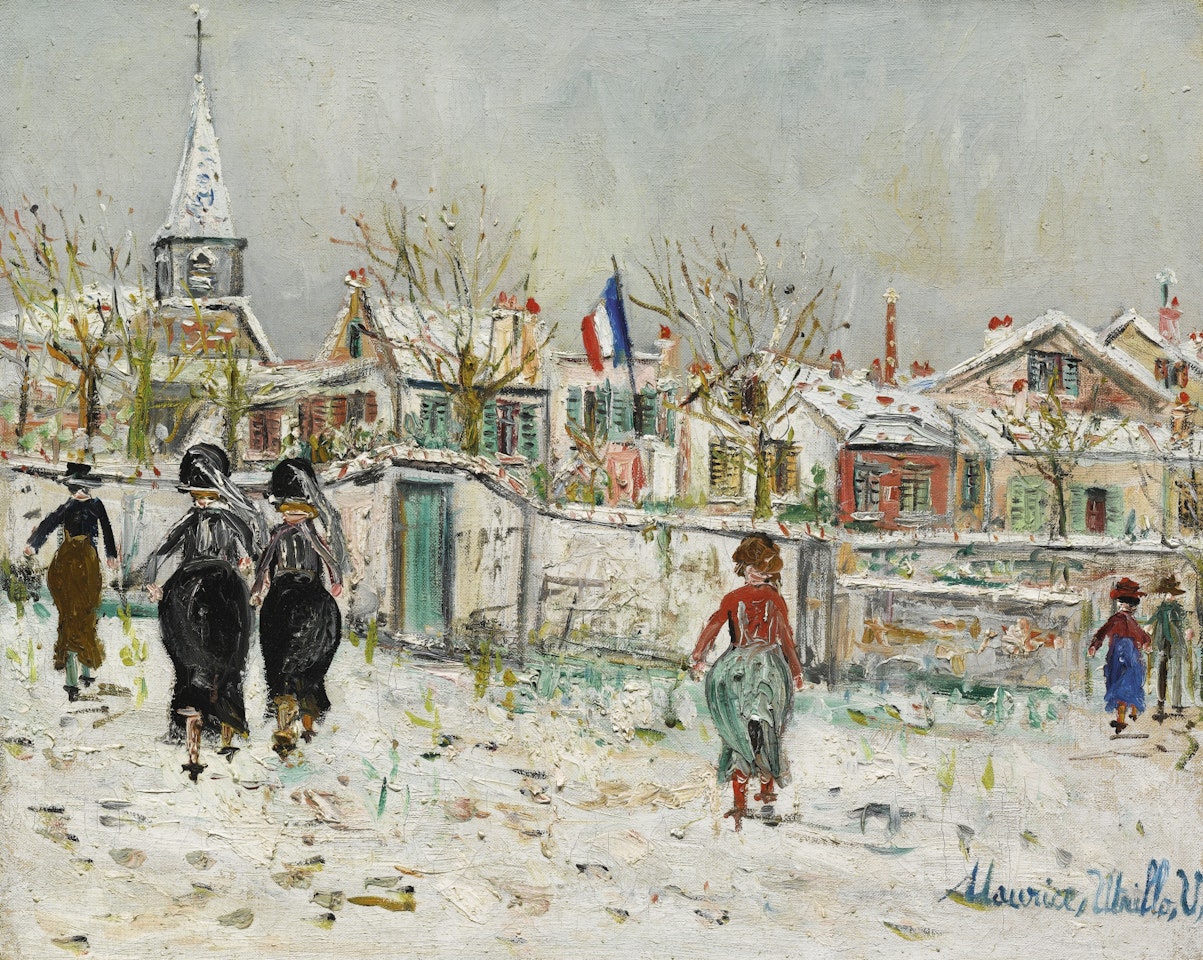 MAIXE SOUS LA NEIGE (MEURTHE-ET-MOSELLE) by Maurice Utrillo