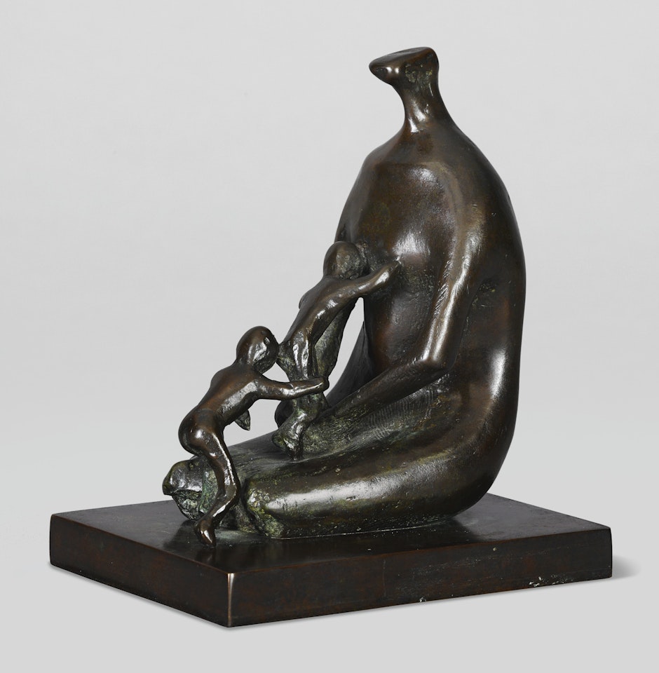 MOTHER WITH TWINS by Henry Moore