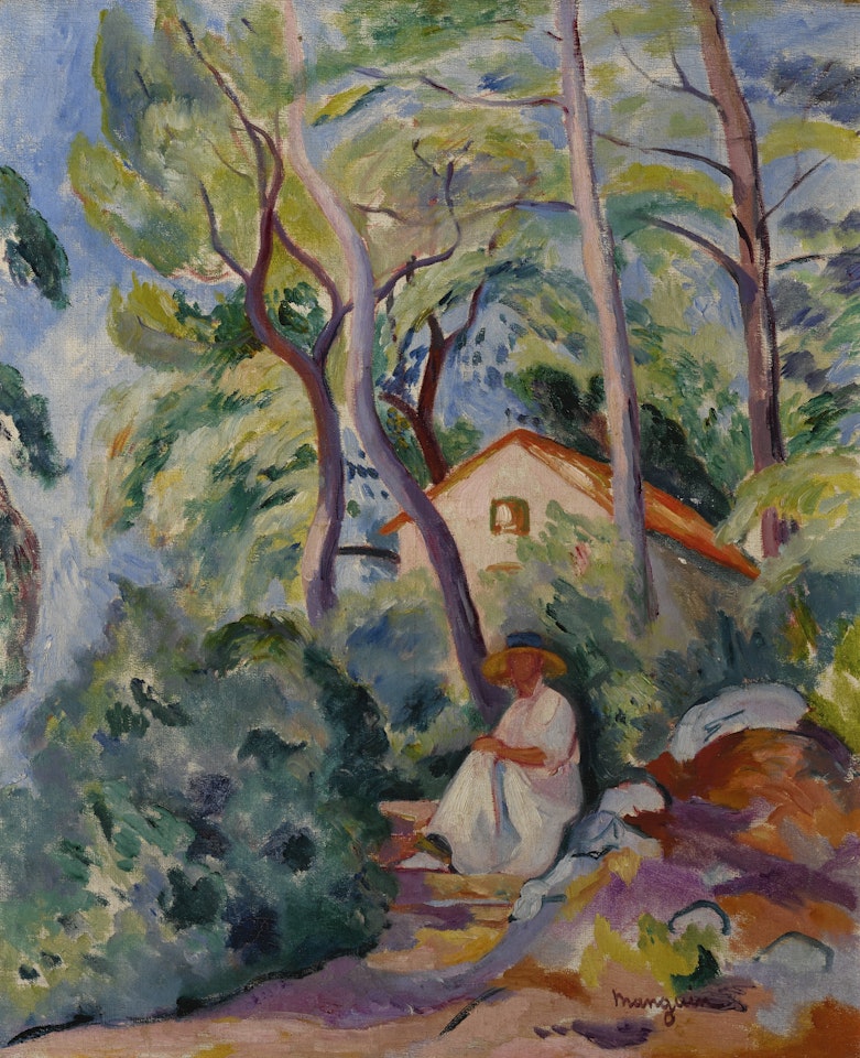 LA BRESTE, MAISON ROUGE, ENVIRONS DE MARSEILLE by Henri Manguin