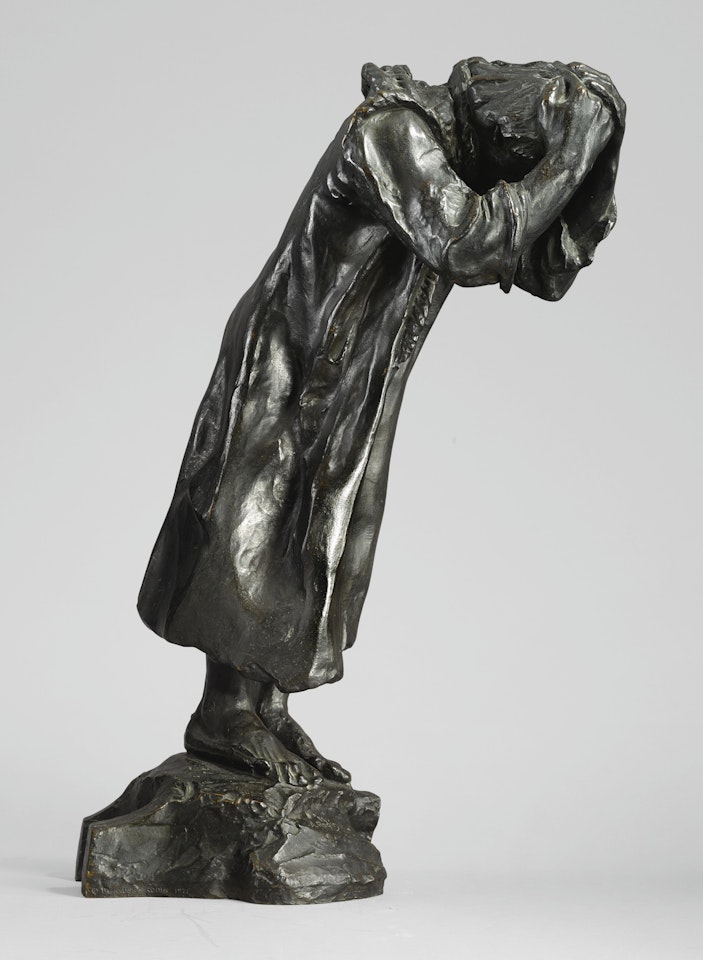 L'UN DES BOURGEOIS DE CALAIS: ANDRIEU D’ANDRES, VÊTU, DEUXIÈME MAQUETTE by Auguste Rodin