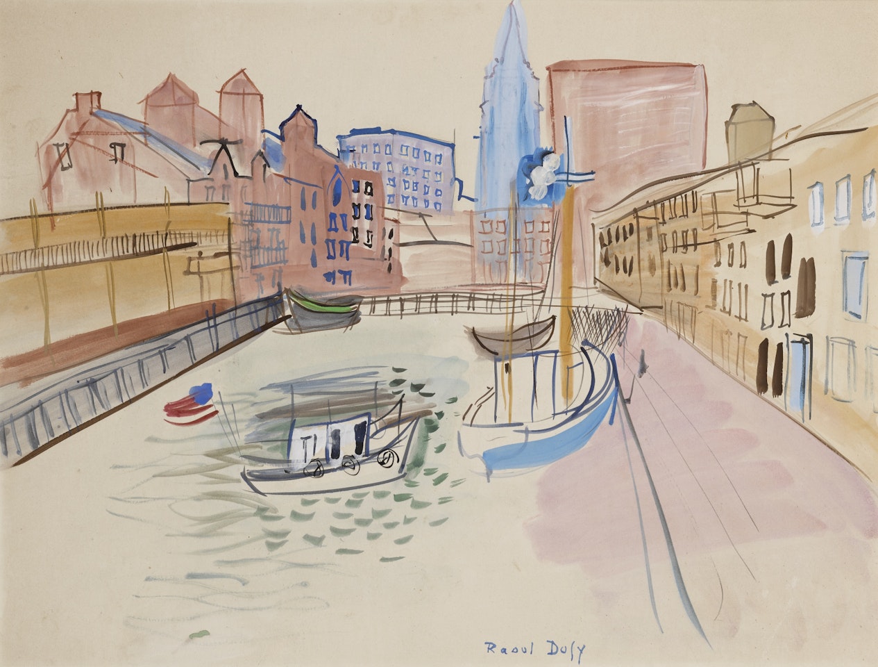 BOSTON DOCKS by Raoul Dufy