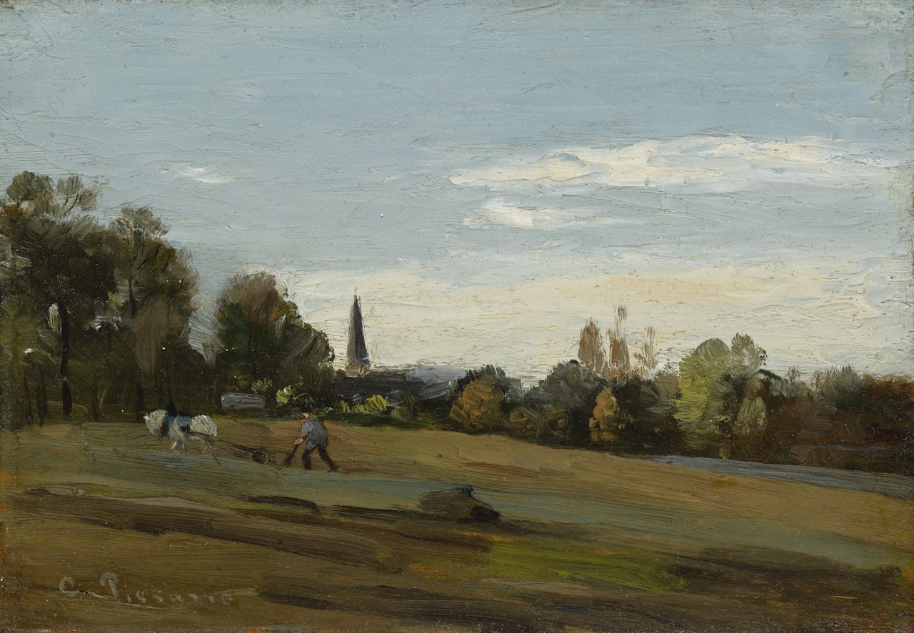 LE LABOURAGE, BÉRELLES by Camille Pissarro