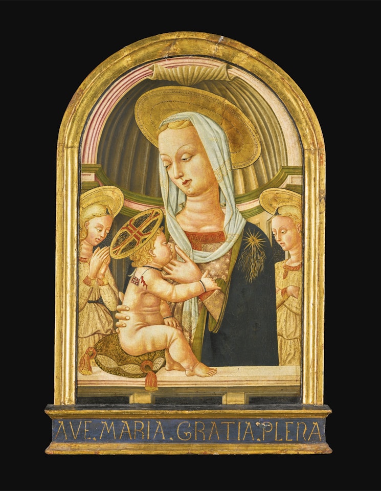 THE MADONNA NURSING THE CHRIST CHILD WITH ANGELS by Giovanni Di Ser Giovanni Guidi