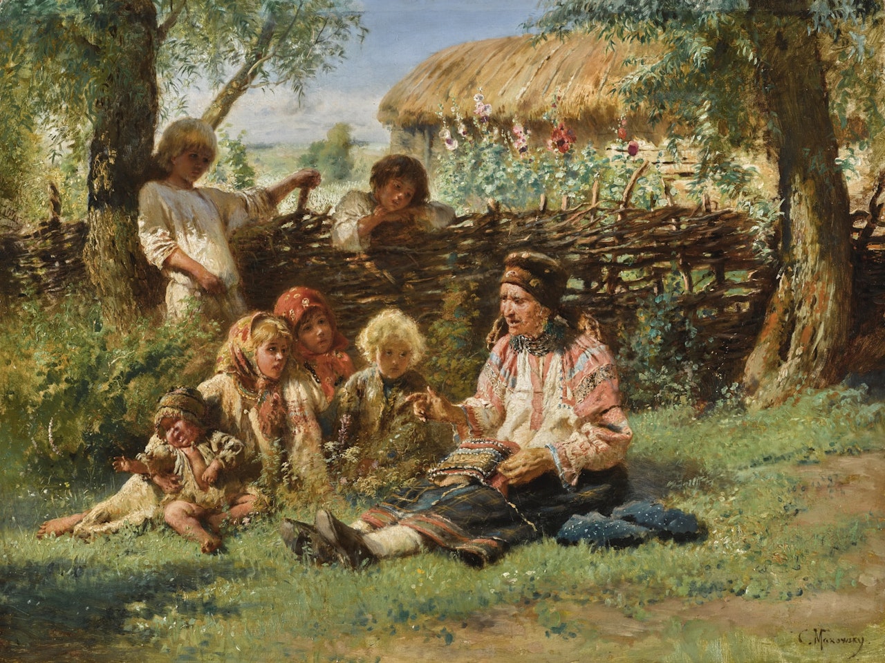 VILLAGE CHILDREN by Konstantin Makovsky