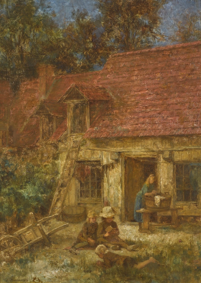 WASHING DAY IN NORMANDY by Alexei Harlamoff