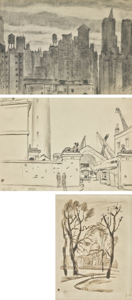 VIEWS OF LONDON, BOSTON AND NEW YORK by Mstislav Valerianovich Dobuzhinsky