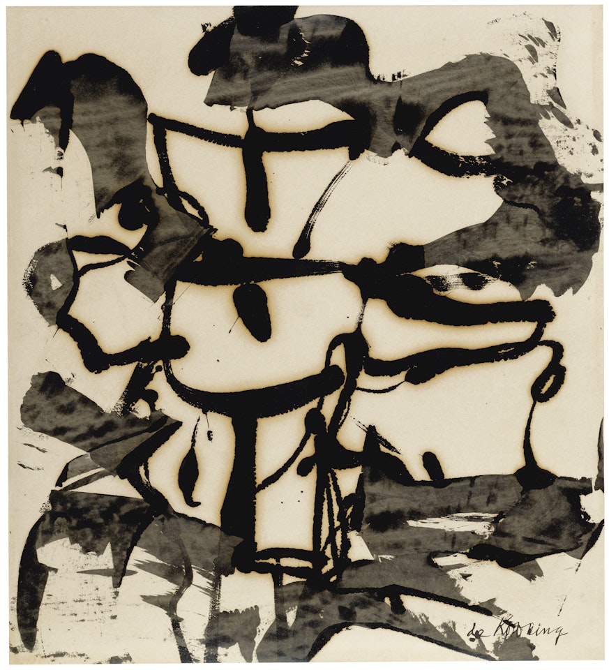 ABSTRACTION (BLACK AND WHITE ABSTRACTION) by Willem de Kooning