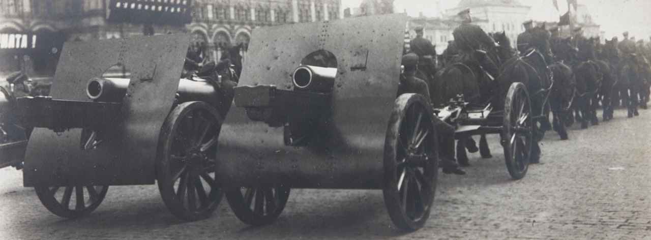 CANNONS, GUNS ON PARADE by Alexander Rodchenko