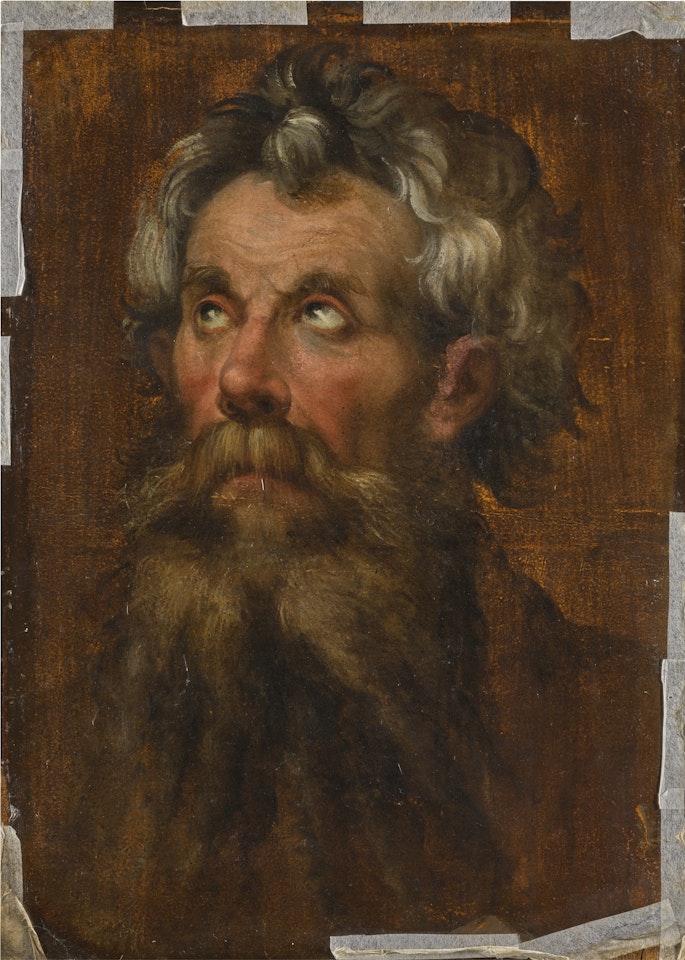 STUDY FOR THE HEAD OF A MAN LOOKING UP by Bartolomeo Passarotti