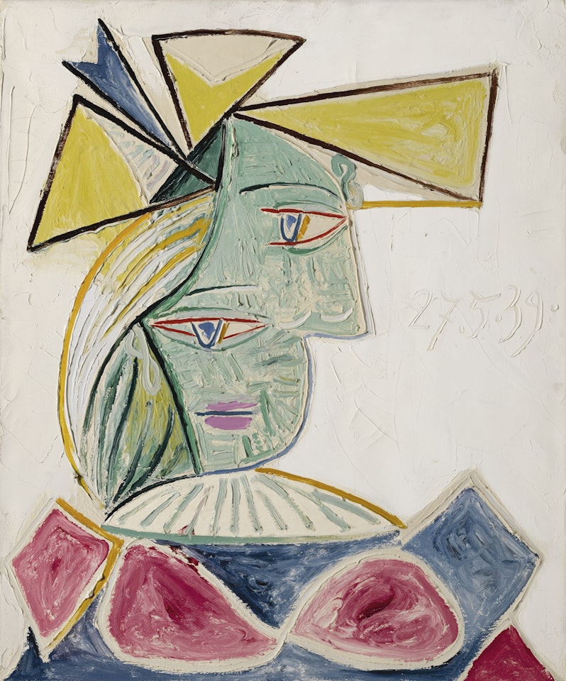 BUSTE DE FEMME AU CHAPEAU  by Pablo Picasso