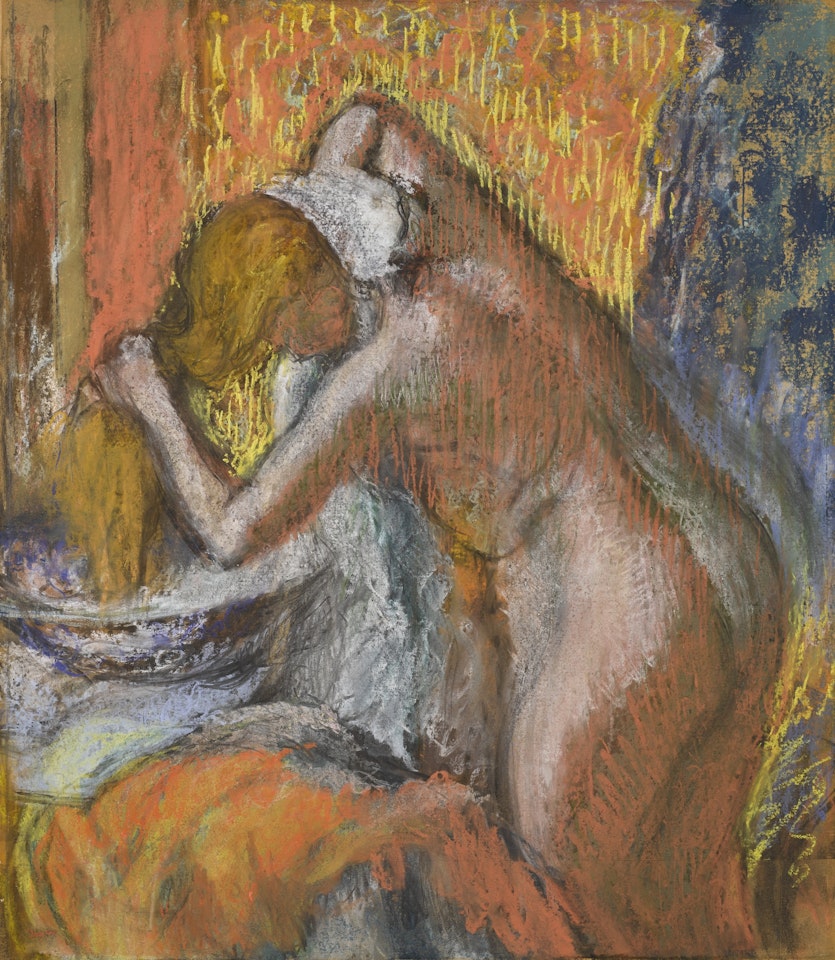 APRÈS LE BAIN (FEMME S'ESSUYANT LES CHEVEUX) by Edgar Degas