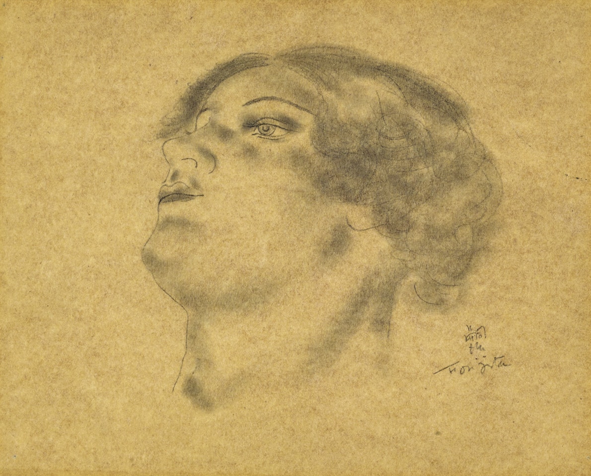 ÉTUDE DE VISAGE DE FEMME by Leonard Tsuguharu Foujita
