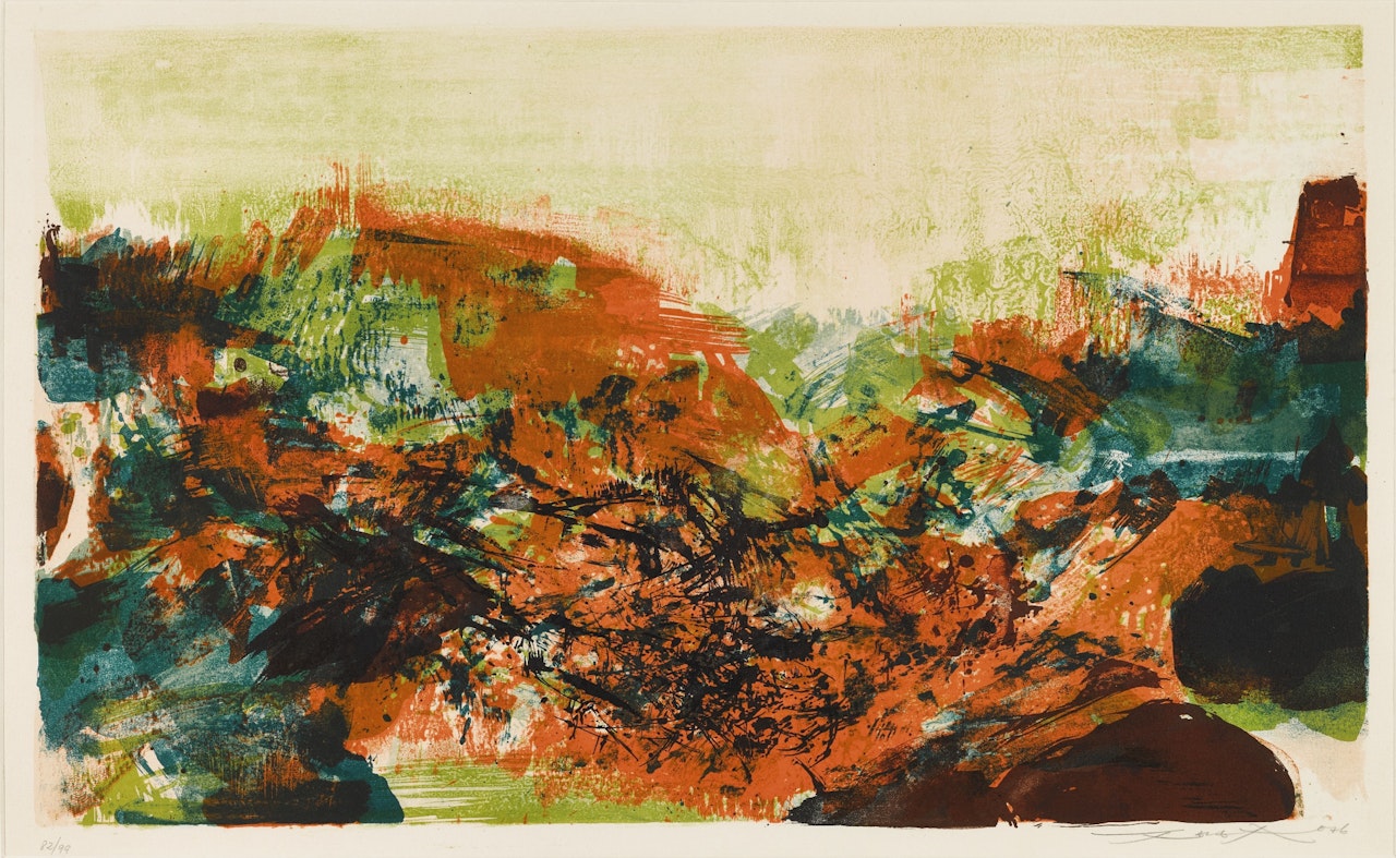 UNTITLED, FROM À LA GLOIRE DE L'IMAGE ET ART POÉTIQUE (IN HONOUR OF THE PICTURE AND OF POETRY) by Zao Wou-Ki