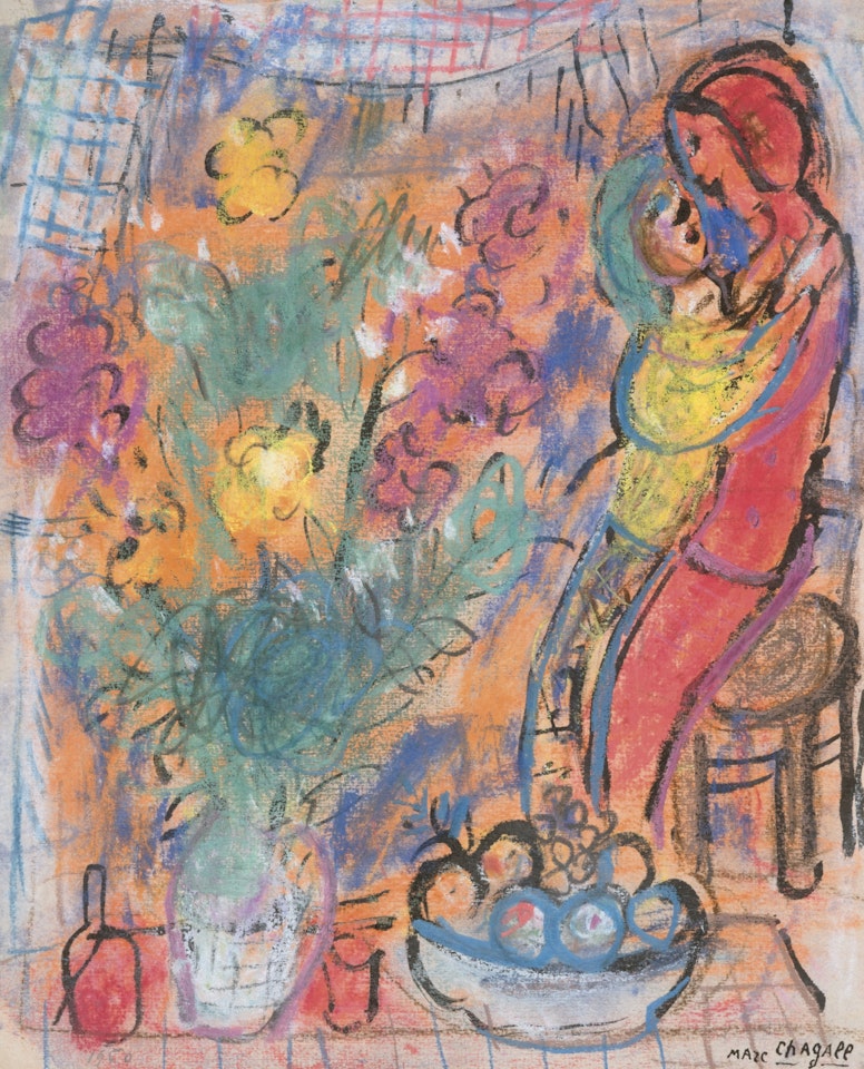 LE COUPLE AUX FLEURS by Marc Chagall