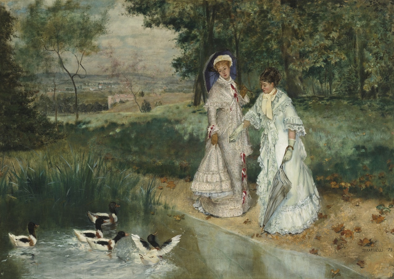 ÉLÉGANTES EN PROMENADE  by Jean Francois Raffaelli