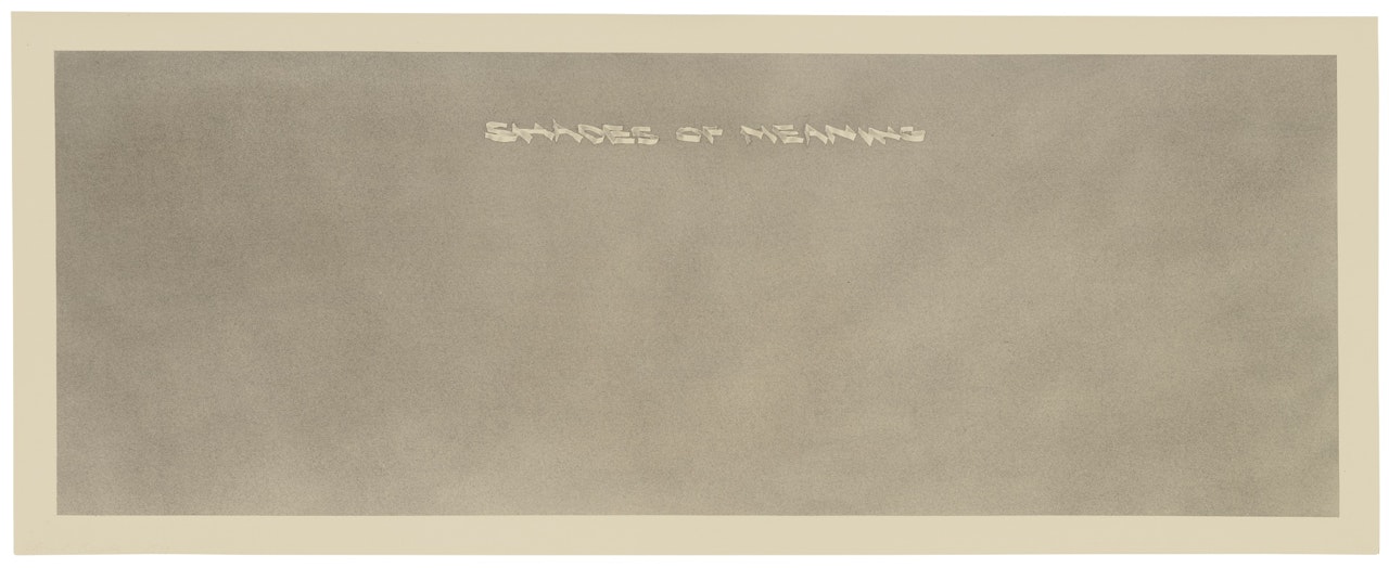 SHADES OF MEANING by Ed Ruscha