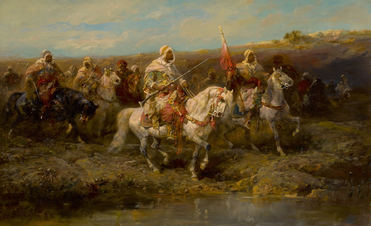 ARABIAN HORSEMAN by Adolf Schreyer