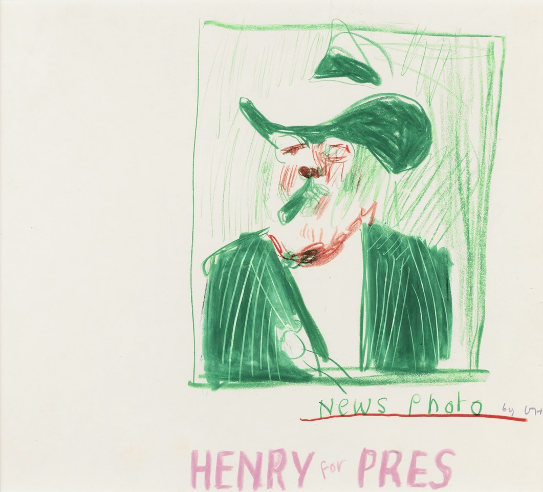 NEWS PHOTO (HENRY FOR PRES) by David Hockney