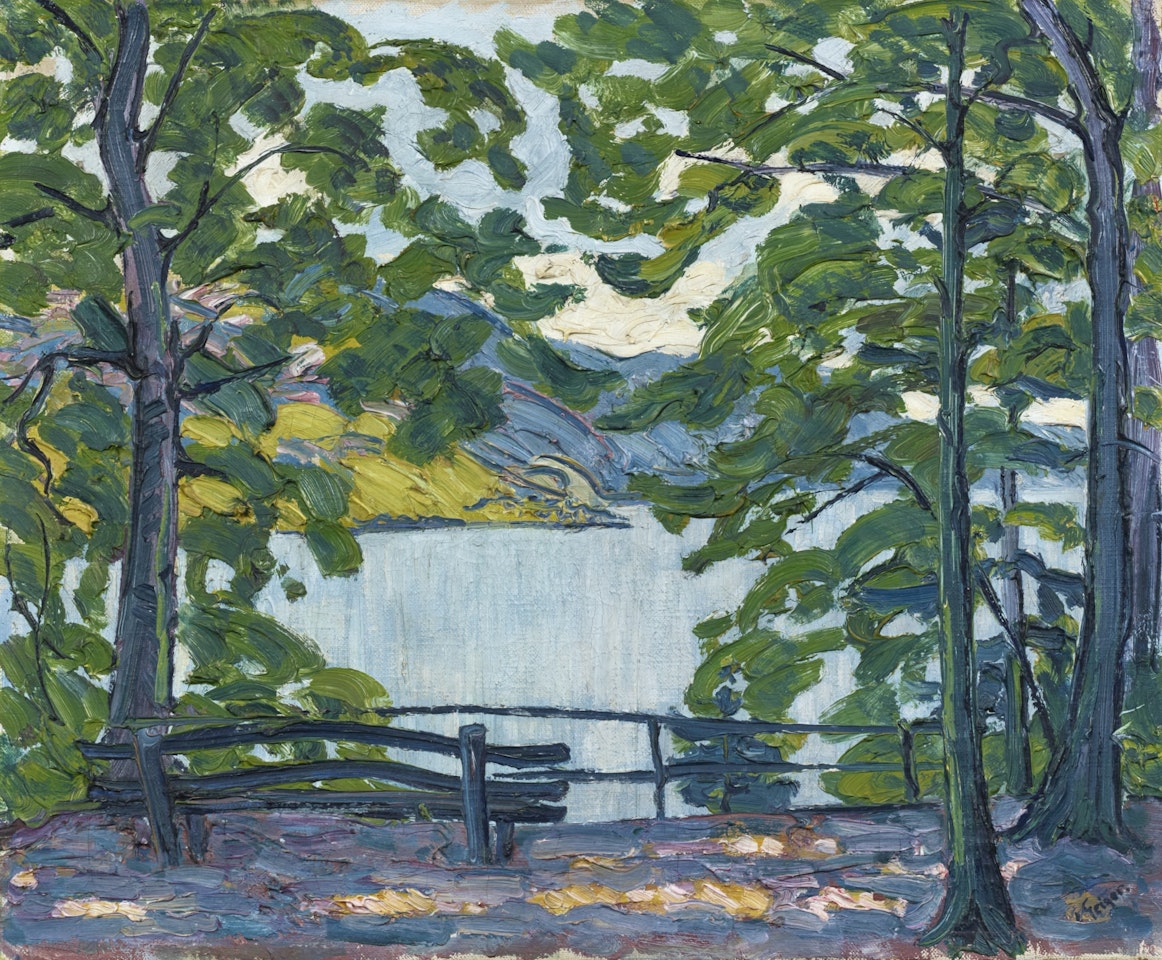 SITZBANK AM UFER DES BIELERSEES by Ernst Geiger