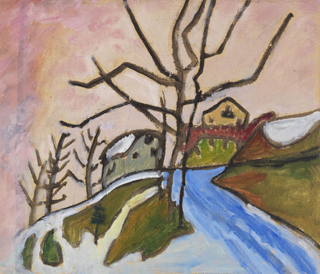 Vereiste Straße by Gabriele Münter