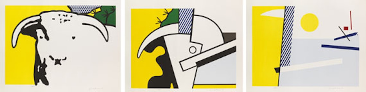 Bull Head I - III by Roy Lichtenstein