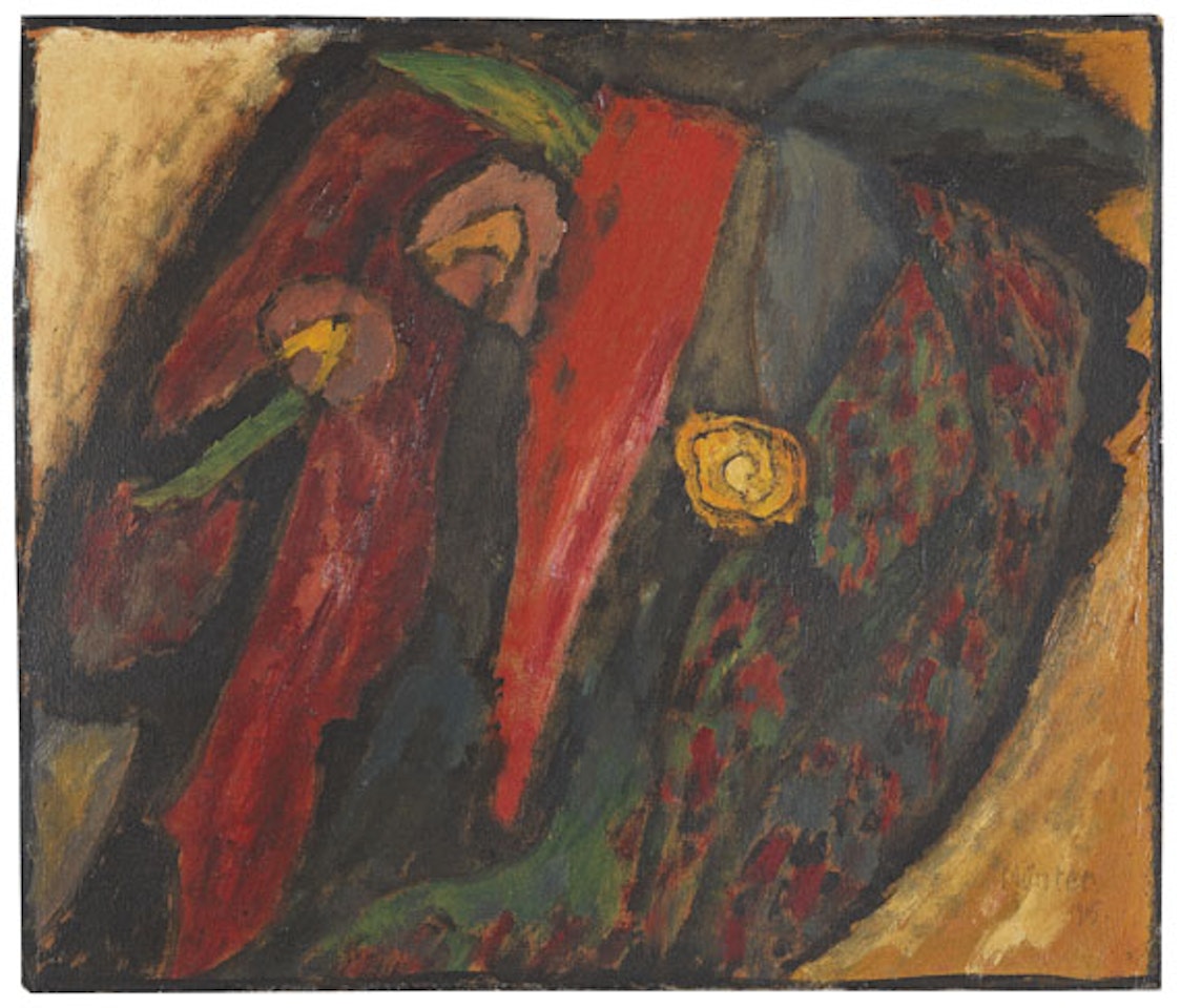 Farbstudie mit Rot und Gelb by Gabriele Münter
