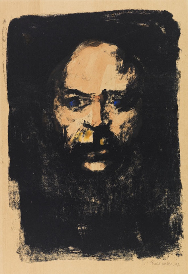 Männerkopf (Selbstbildnis) by Emil Nolde