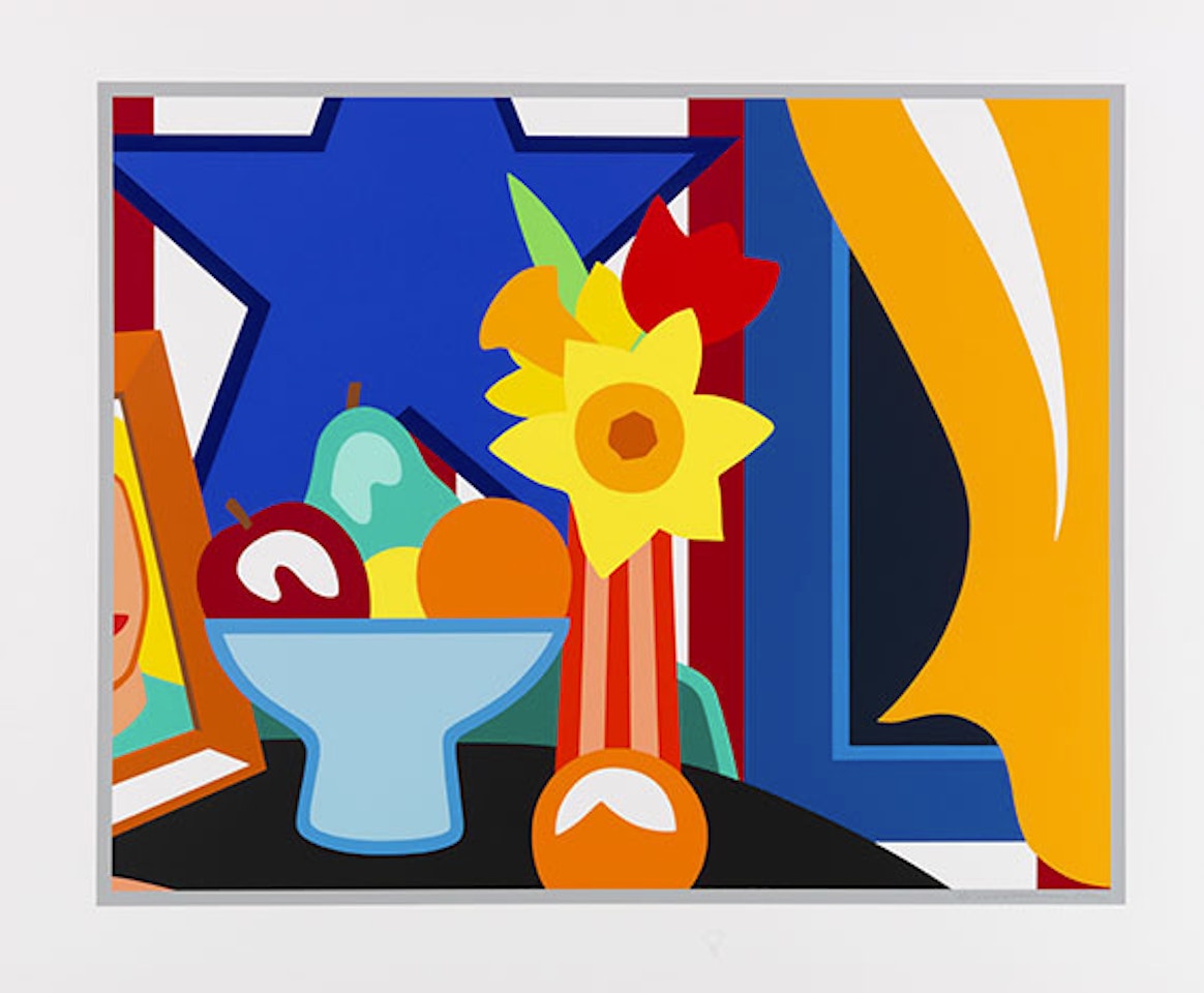 Still Life with Blowing Curtain Orange by Tom Wesselmann