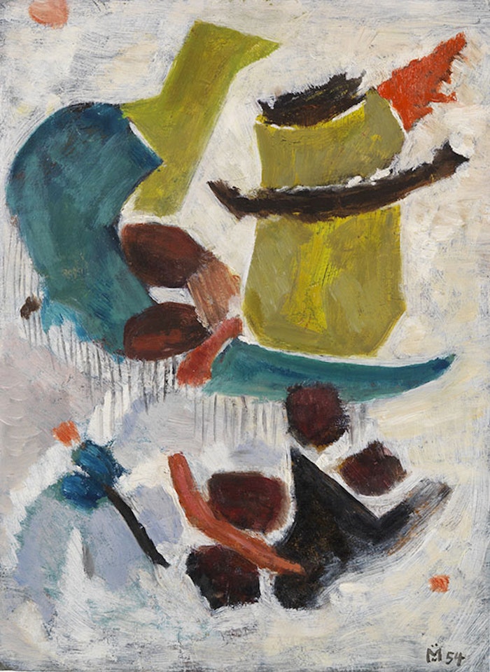 Mit blauem Bogen by Gabriele Münter