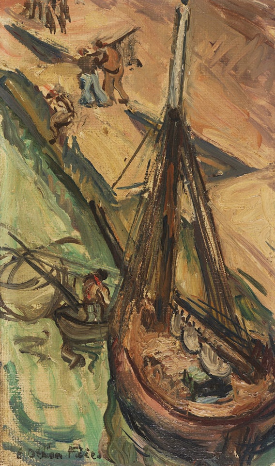 Segelkutter an der Kaimauer by Othon Friesz