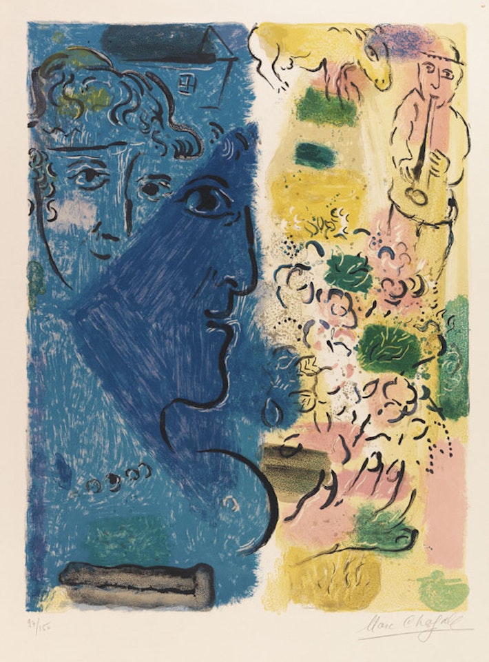 Le profil bleu by Marc Chagall