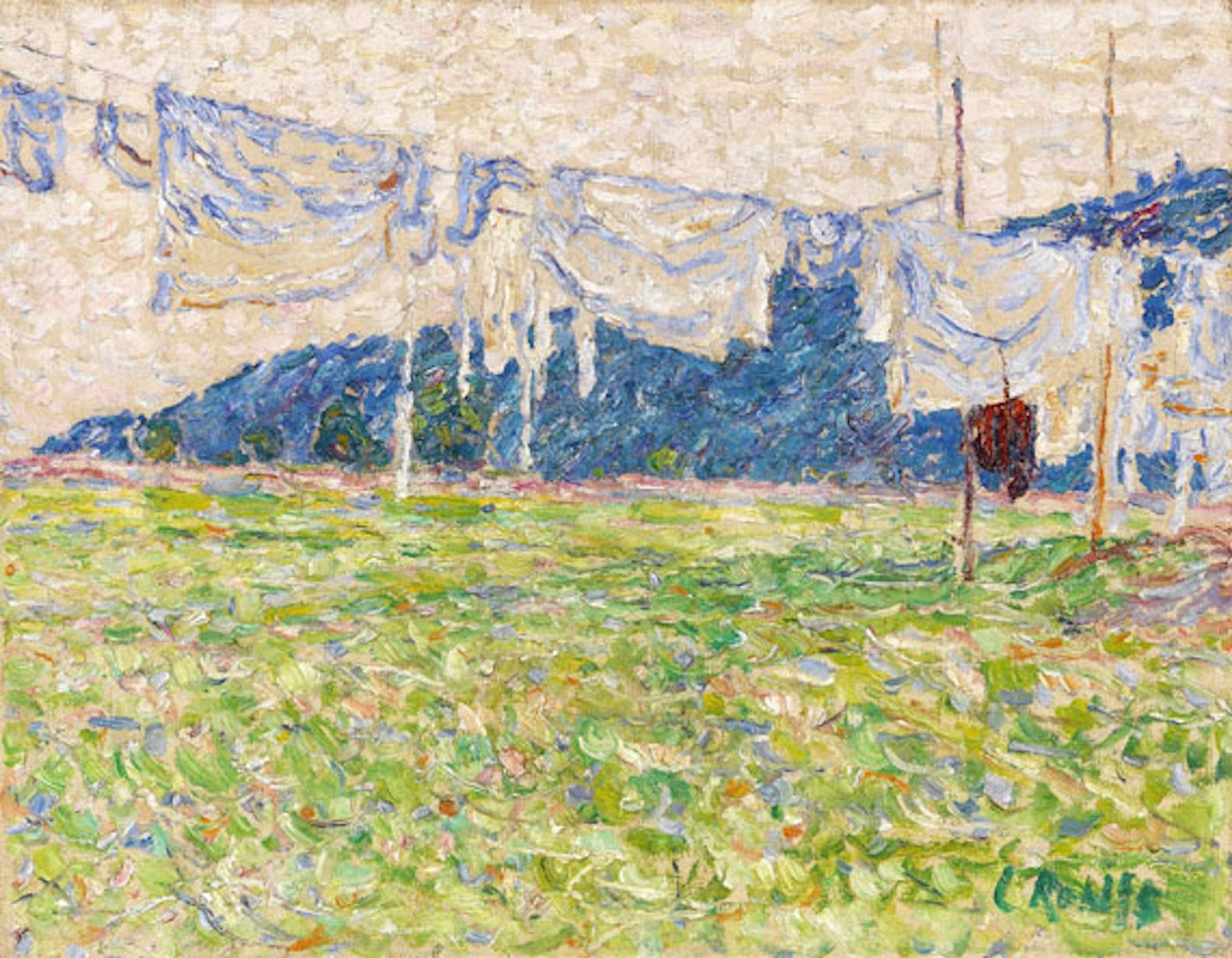 Wäsche auf der Leine by Christian Rohlfs