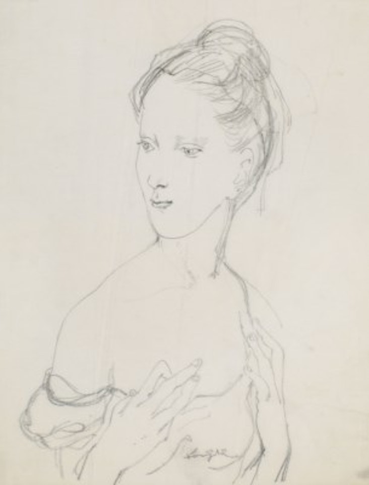 Jeune Femme au Chignon (Young Lady with Hair Bun) by Leonard Tsuguharu Foujita