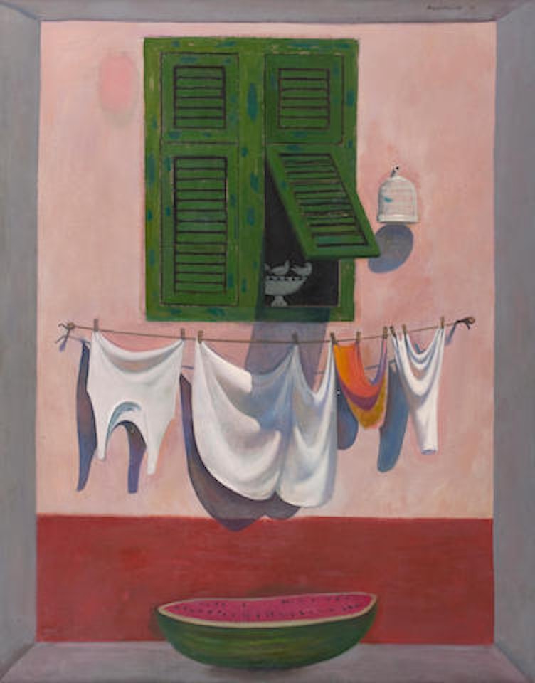 Green Shutters, Italy by Alberto Morrocco