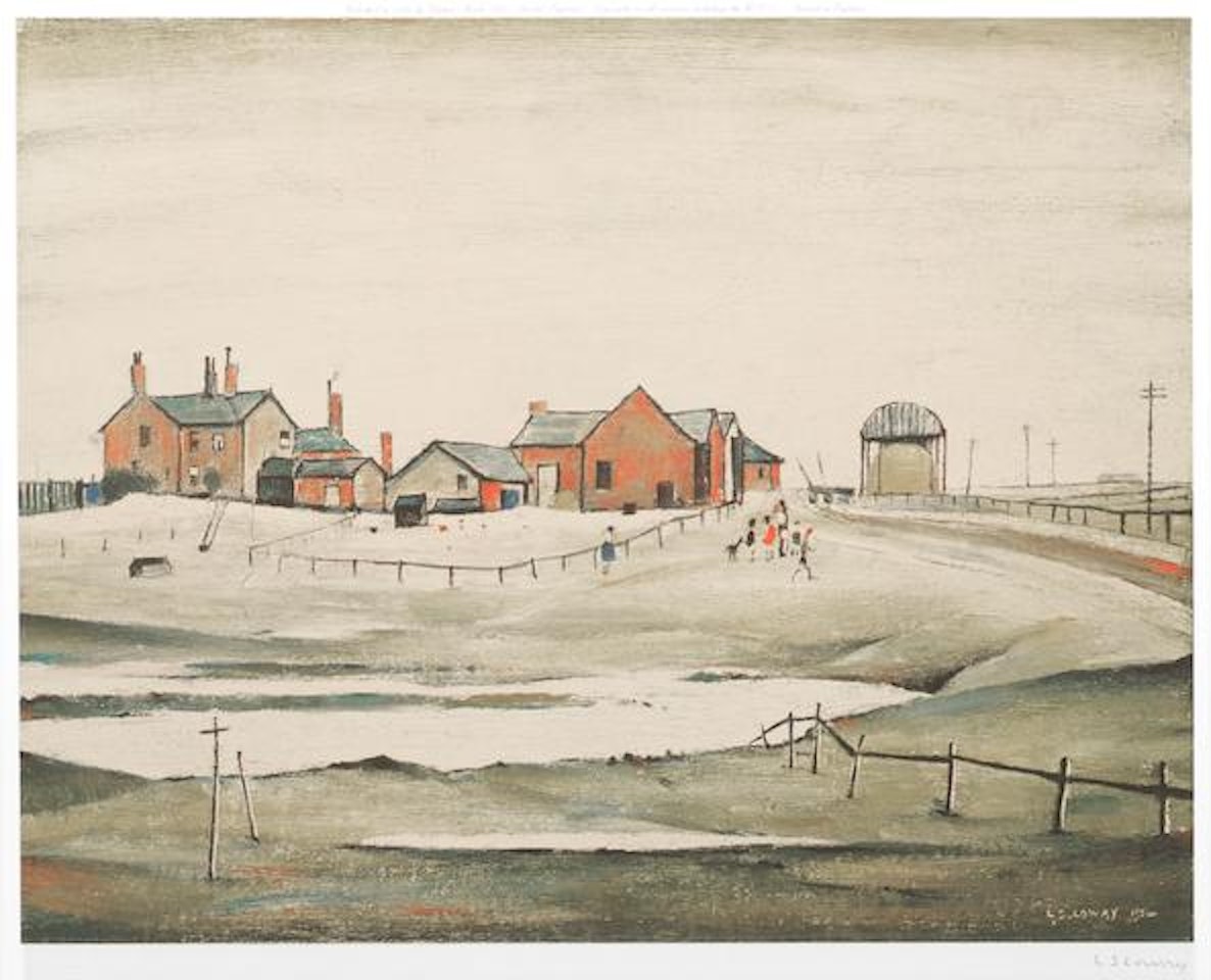 Landscape with Farm Buildings by Laurence Stephen Lowry