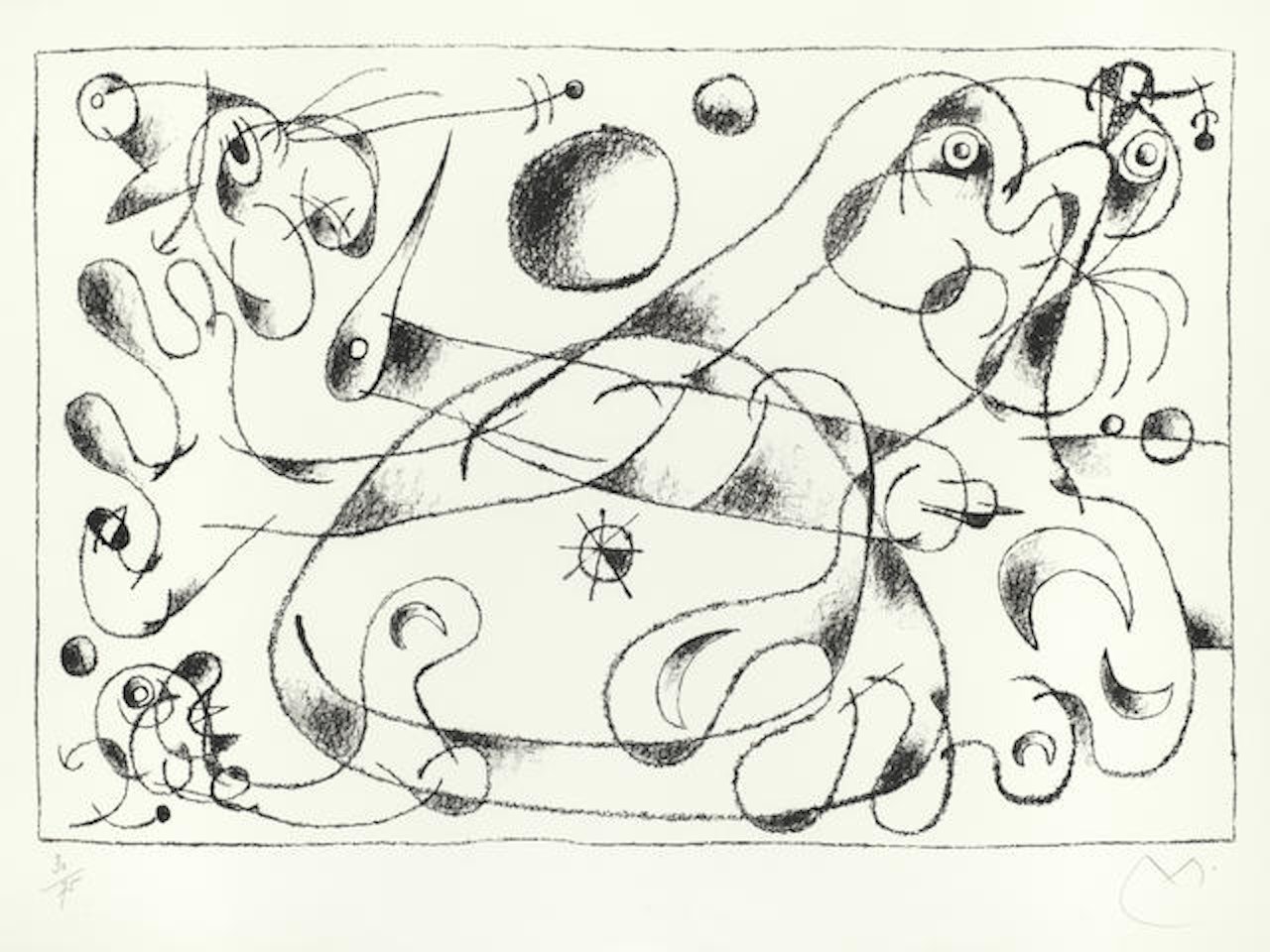 One plate from Ubu Roi by Joan Miró
