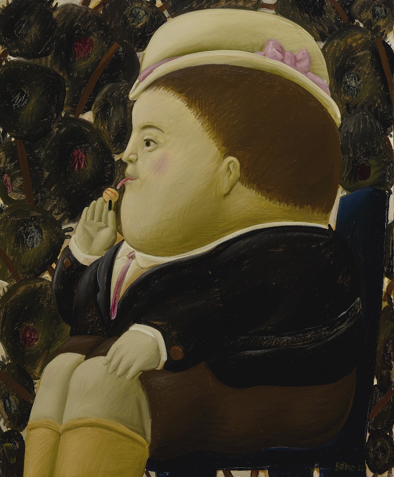 BOY IN A GARDEN  by Fernando Botero
