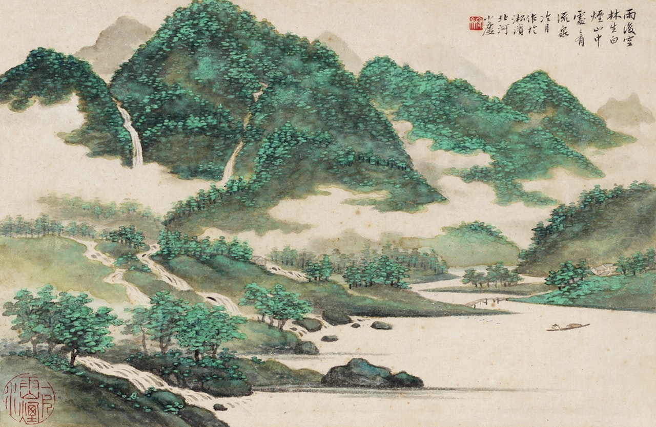 After Rain Landscape by Lengyue Tao