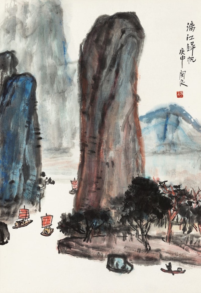 Sailing Home On Li River by Guan Liang