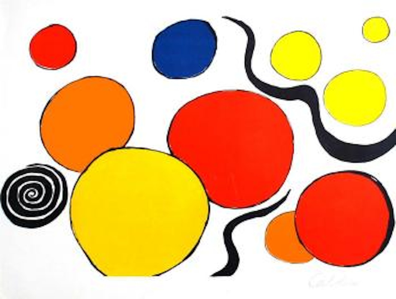 Boules Rouge et Juane ,
1969 by Alexander Calder