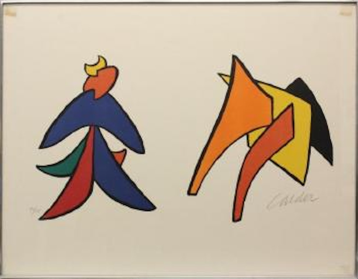 2 plates, from Stabiles ,
Circa
1965 by Alexander Calder