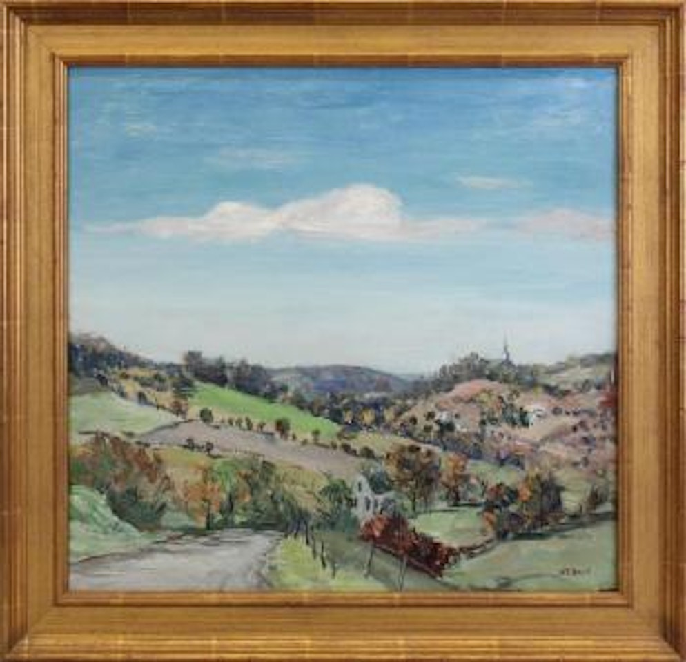 Church on the hill ,
1947 by Walter Emerson Baum