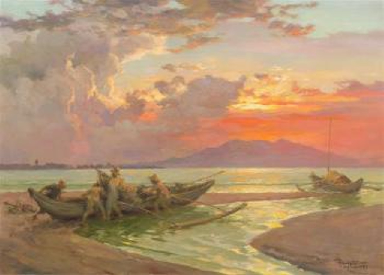 Return of the Fisherman ,
1958 by Fernando Amorsolo