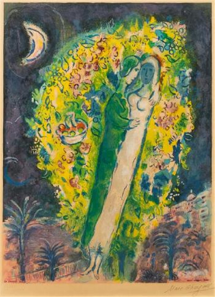 Couple in Mimosa, from Nice and the Côte d’Azur ,
1967 by Marc Chagall