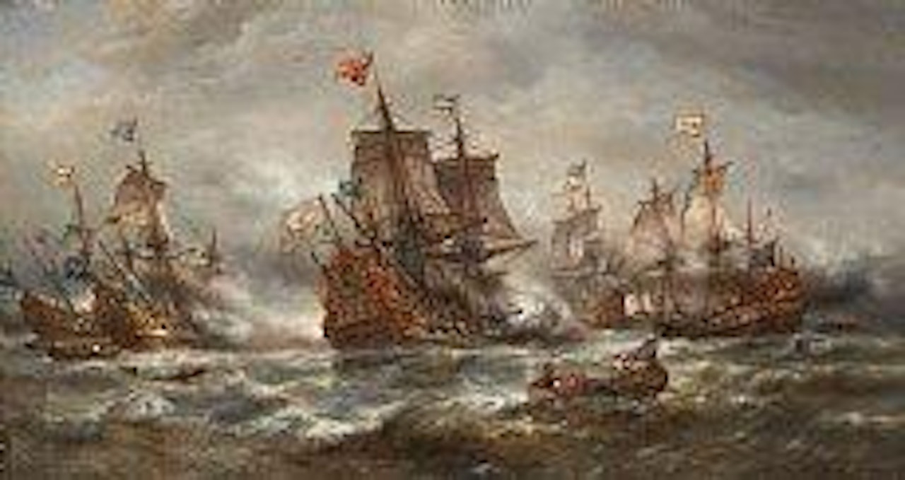 Scène de combat naval , by François Etienne Musin